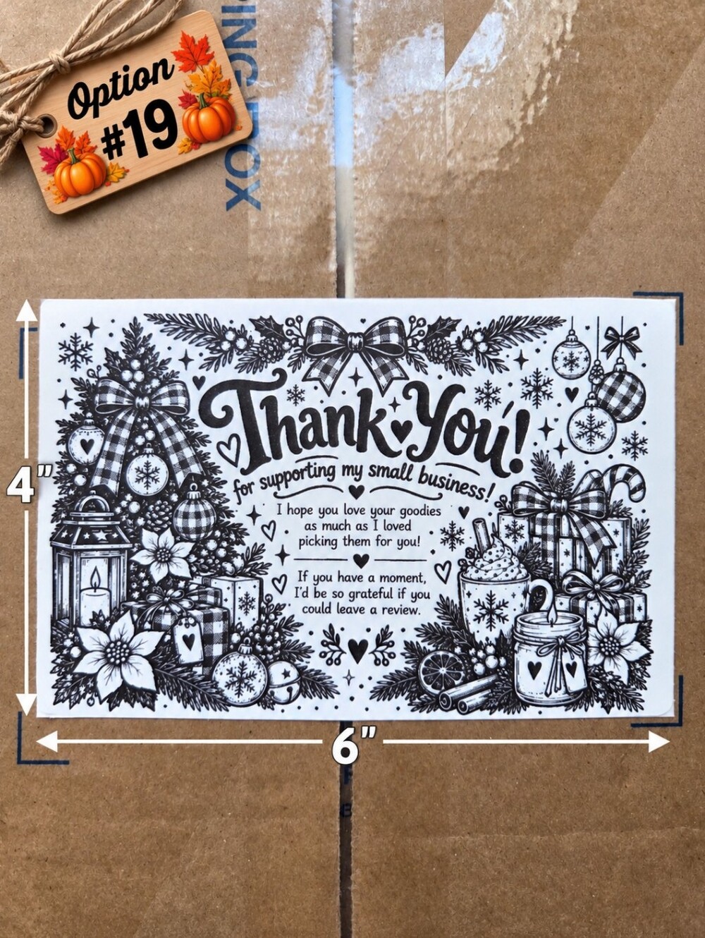 Large 4x6" Thermal Shipping Stickers - Design #19